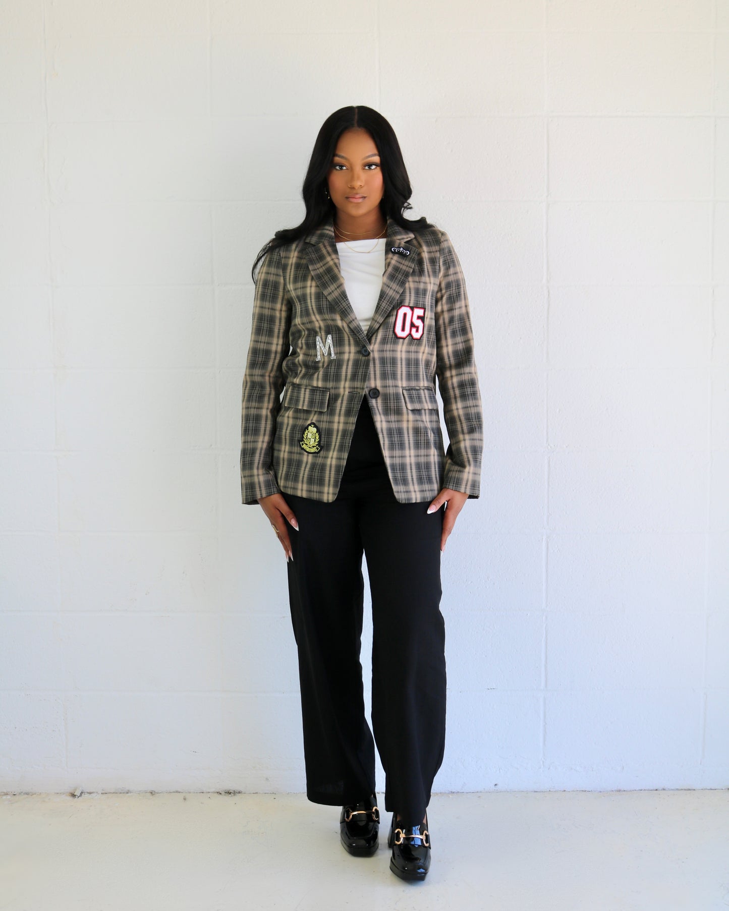 Ambitious Plaid Blazer