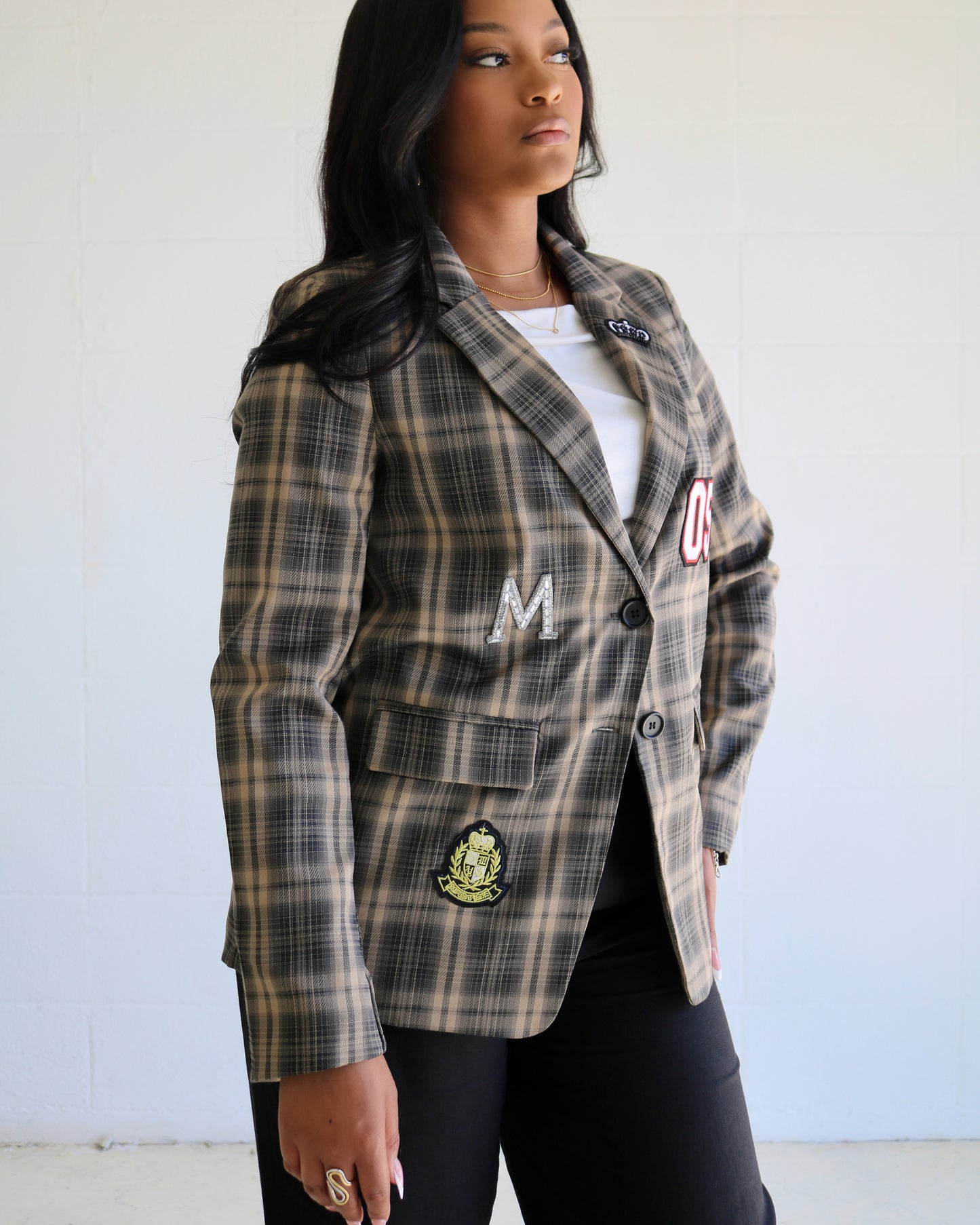 Ambitious Plaid Blazer