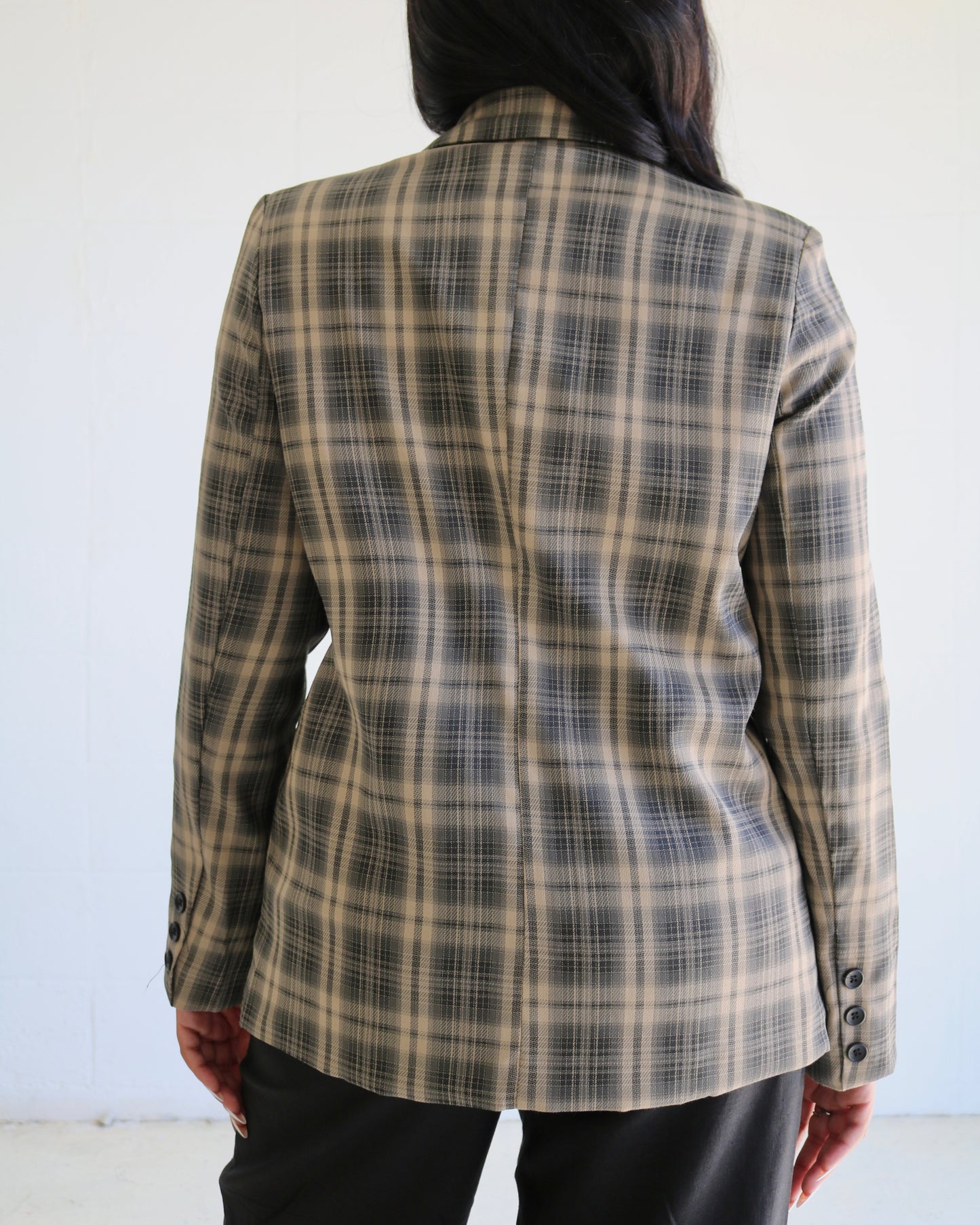 Ambitious Plaid Blazer