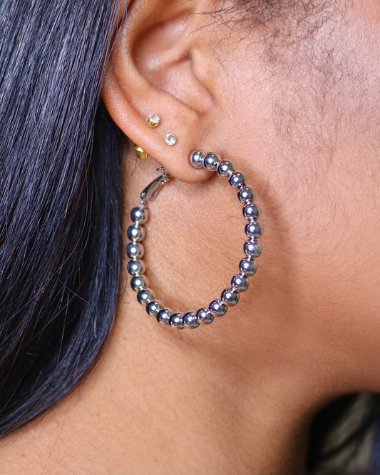 Beaded Hoop Earrings