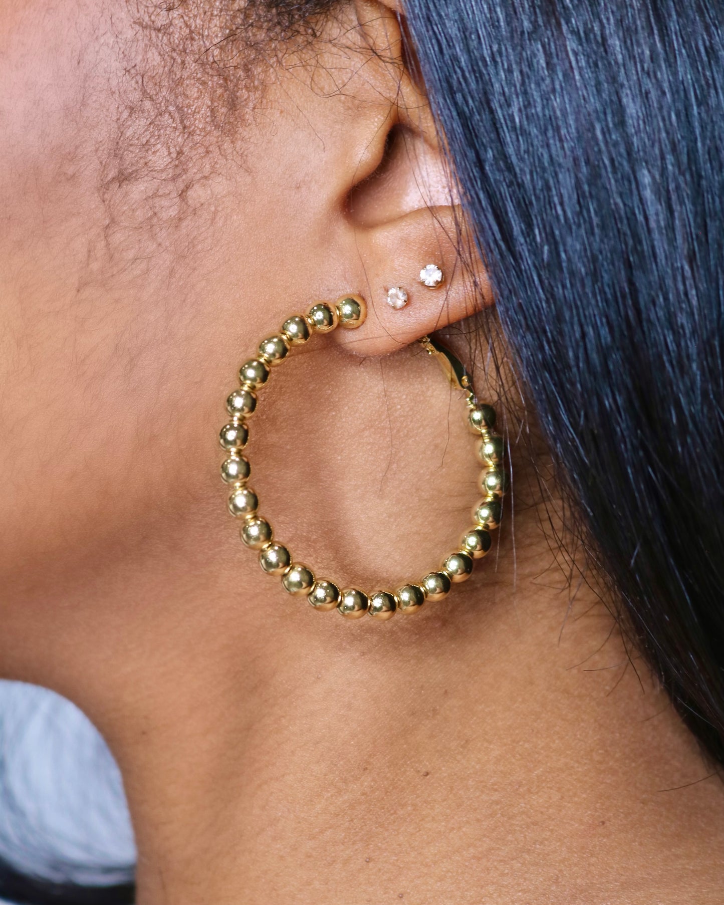 Beaded Hoop Earrings